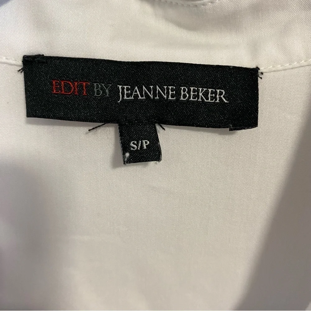 Edit by Jeanne Beker - White long Line Shirt/Black Zip Detail -S -China - Picture 13 of 15